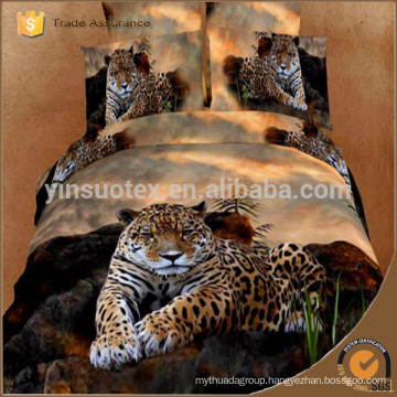 3D tiger reactive print home textile bed sets /duvet cover bed sheets /linens bed sheet set